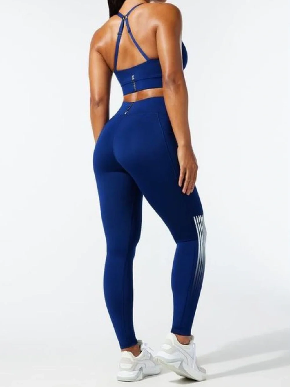 Savage Fenty Performance High-Waist Legging & Sports Bra Set - Deep Blue Small